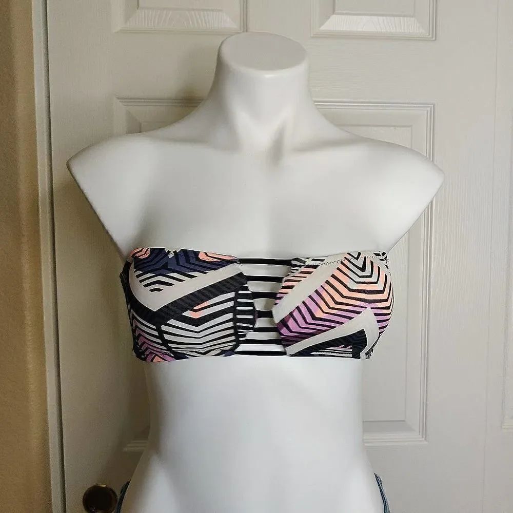 PINIK Victoria's Secret strappy bandeau swim top sz XS